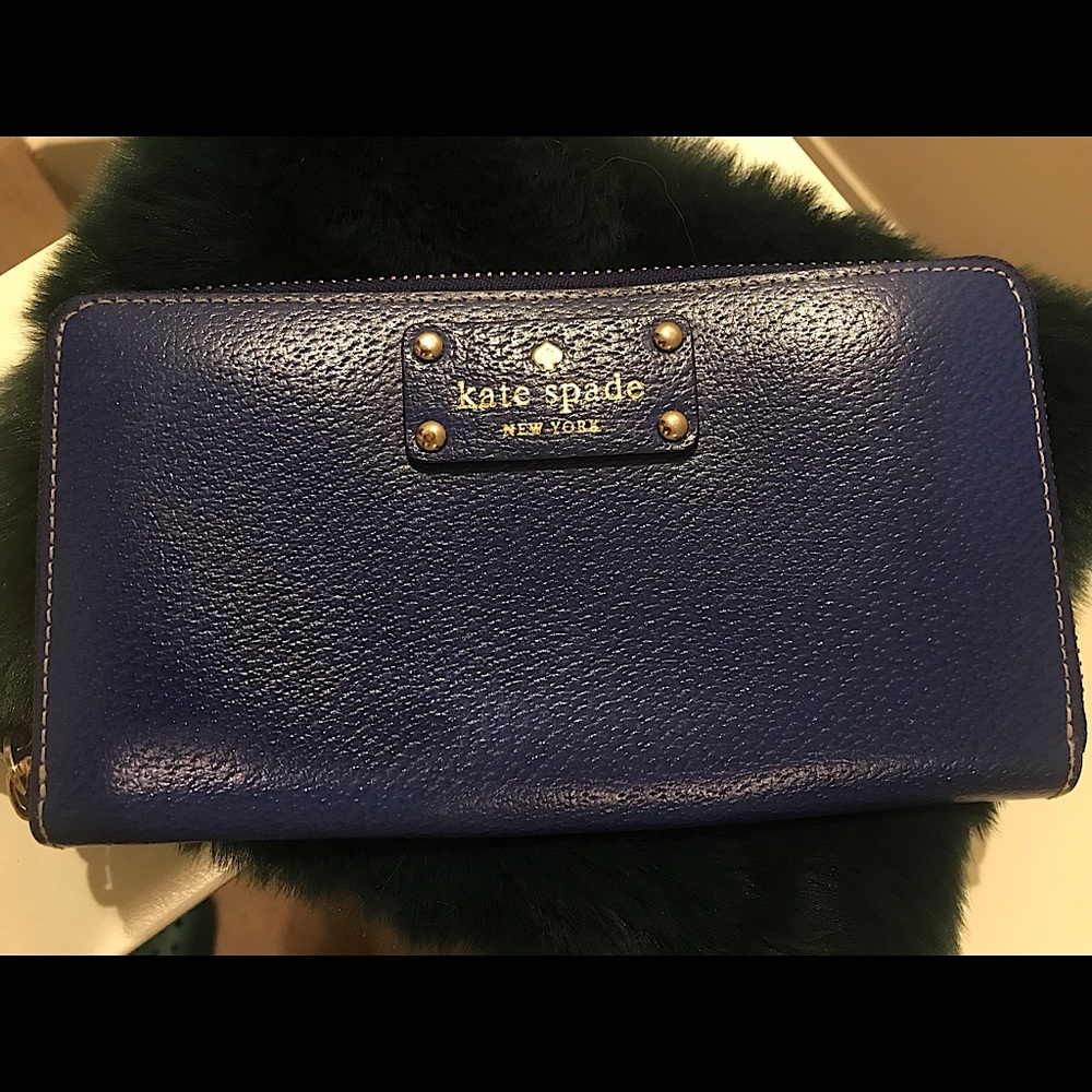 Kate Spade Royal Blue Leather Wallet